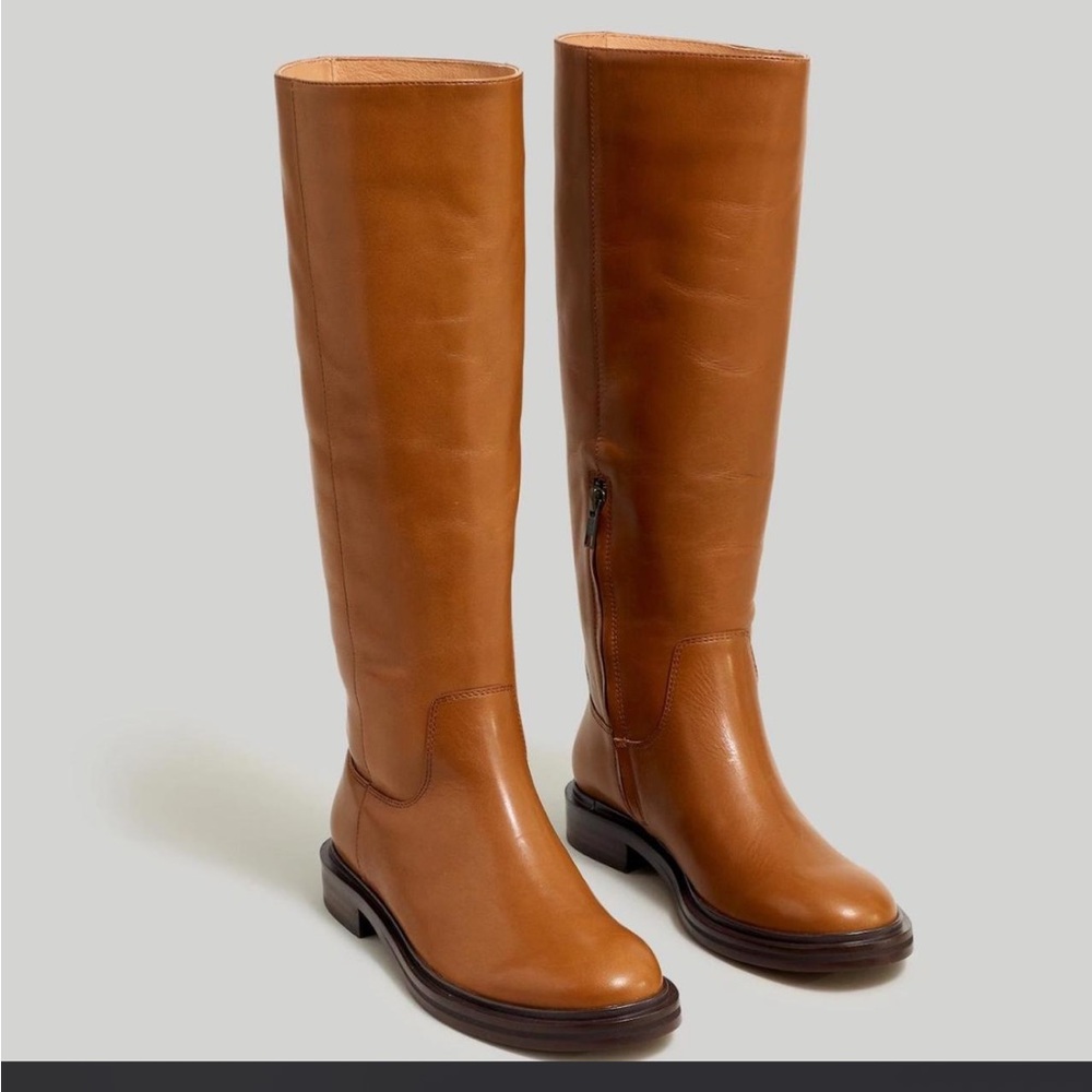 Leather Wide Calf Boots